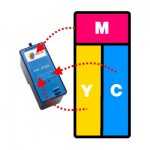 Refilling Dell JF333 Colour Ink Cartridges