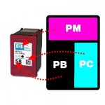 Refilling Hewlett Packard HP 58 Photo Ink Cartridges