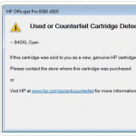HP 940XL/HP 940 Low Ink Warning
