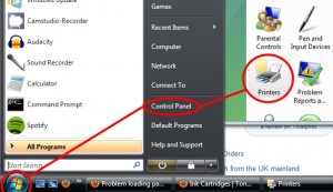 Start-Control Panel-Printers