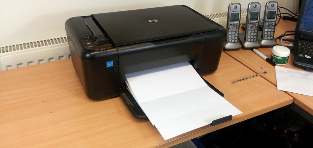 blank white paper print