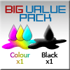 Remanufactured Valuepack - 2 Cartridges - 1 Black and 1 Colour for Dell J740 (T0601 / T0602)