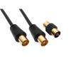 10 Metre TV Coaxial Cable Black