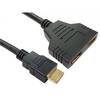 TWIN HDMI ADAPTOR 2 X HDMI FEMALE - 1 X HDMI MALE - 35CM