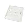 2 Port Cat6 Loaded Faceplate - Single Gang