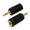2.5mm Stereo Male Jack to 3.5mm Stereo Female Socket Adapter