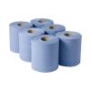 2Work Centrefeed Roll 2Ply 150m Blue Pack of 6 Rolls (KF03805)