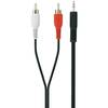 3.5mm Stereo Jack to 2 x Phono PLUGS (1.5m)