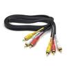 3 x RCA to 3 x RCA Plug - Gold Plated - 10m length