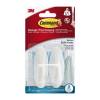 3M Command Medium Bath Oval Hooks With Command Adhesive Strips White