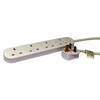 4 Way Extension Lead with 3 Pin UK Plug -  2 Metres