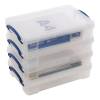 4 x Really Useful Box 4 Litre Plastic Storage 395 x 255 x 85 mm