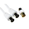 5 Metre TV Coaxial Cable Male to Male with Female to