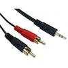 3.5mm Male Jack to 2x RCA Phono Plugs 5 Metres