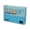 500 Sheets of Pale Deep Deep Turquoise (Lisbon) Coloured A3 80gsm Copy Paper
