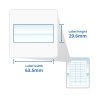A4 Glossy White 63.5mm x 29.6mm 100 Sheets of 27 Sticky Address Labels -