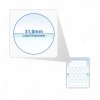 A4 Glossy White Circular Self Adhesive Labels 15 Labels Per Page (100)