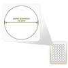 A4 Glossy White Circular Self Adhesive Labels 35 Labels Per Page (100)