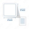 A4 MATTE White 37 x 37mm Self Adhesive Peel-Off Sticky SQUARE Labels - 35 Per Pa