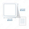 A4 Self Adhesive Square Labels 12 Labels Per Page (100)