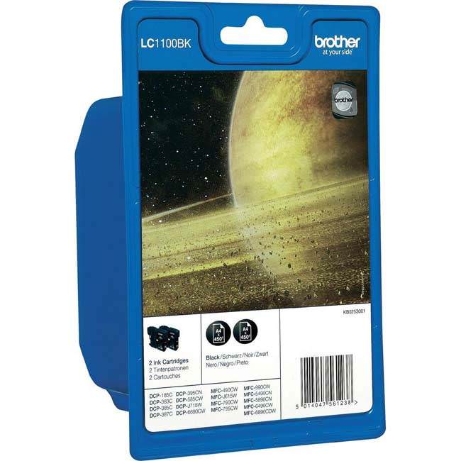 LC1100BK Ink Cartridge Twin Pack