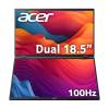 Acer PD193QE Foldable Portable Dual 18.5" FHD IPS Monitor with 100Hz & Integrate