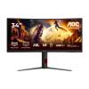 AOC 34 inch Wide Quad HD Monitor - IPS LED - Black and Red (CU34G4Z)