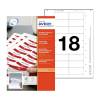 Avery White 65 x 30 mm Printable Inserts - 18 Per Page - 10 Sheets (6530)