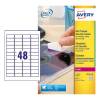 Avery Laser NoPeel Anti-Tamper Permanent Label 46x21mm 48 Per A4 Sheet White (Pa