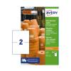 Avery White 148 x 210 mm Self Adhesive Laser & Inkjet Ultra Heavy Duty Labels -