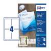 Avery White 128 x 82 mm Printable Cards for Inkjet Printers - 4 Per Page