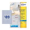 Avery Inkjet Mini Label 25x10mm 189 Per A4 Sheet White (Pack 4725 Labels) J8658-