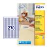 Avery Multipurpose Mini Removable Label 17.8x10mm 270 Per A4 Sheet White (Pack 6