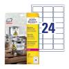 Avery White 63.5 x 33.9 mm, Self Adhesive Laser Heavy Duty Labels