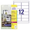Avery White 99.1 x 42.3 mm Self Adhesive Laser Heavy Duty Labels - 12 Per Page -
