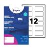 Avery White 75 x 40 mm Self Adhesive Name Badges - 12 Per Page - 20 Sheets