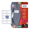 Avery White 80 x 50 mm Self Adhesive Laser Name Badge Labels - 10 Per Page - 20