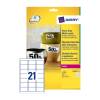 Avery White 63.5 x 38.1 mm Self Adhesive Laser Heavy Duty Labels