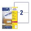 Avery White 199.6 x 143.5 mm Self Adhesive Laser Parcel Labels - 2 Per Page - 10