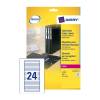 Avery White 134 x 11 mm Self Adhesive Laser Filing Labels - 24 Per Page