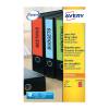 Avery Assorted Colour 200 x 60 mm Self Adhesive Laser & Inkjet Lever Arch Filing