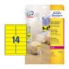 Avery Neon Yellow 99.1 x 38.1 mm Self Adhesive Laser Removable Labels