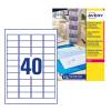 Avery 45.7 x 25.4 mm Self Adhesive Laser Crystal Clear Labels