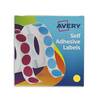 Avery Labels in Dispenser Round 19mm Diameter Yellow (Pack 1120 Labels) 24-508
