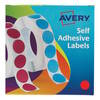 Avery Round 19mm Diameter Labels in Dispenser  - Red (Pack of 1120 Labels)