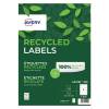Avery White 192 x 61 mm Self Adhesive Laser Recycled Filing Labels - 4 Per Page