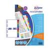 Avery Readyindex Divider Jan-Dec Punched 190gsm Card White with Coloured Mylar T