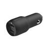 Belkin BoostCharge Dual USB-A Car Charger 24W Black (CCB001BTBK)