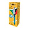 Bic 4 Colours Comfort Grip Ballpoint Pen Blue/White Barrel - Pack 12