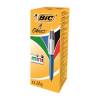 Bic 4 Colours Multicolour Mini Blue & White Barrel Ballpoint Pen - 12 Pack